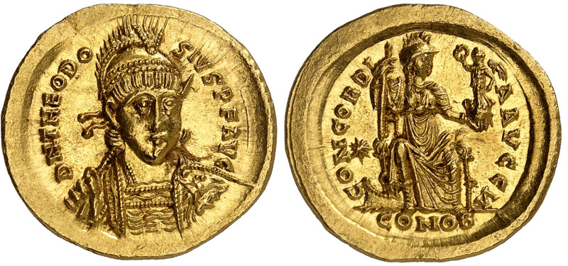 Théodose II (402-450)

Solidus - Constantinople (408-420)

Magnifique exempl...