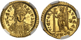 Léon Ier (457-474)

Solidus - Constantinople (408-420)

Magnifique exemplaire.

Très rare dans cette qualité.

Exemplaire ayant conservé son b...