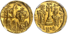 Constans II (641-668)

Solidus - Syracuse (641-668)

Bel exemplaire.



4.33g - Sear 1086a

Superbe - NGC Choice AU (4/5 et 2/5) Ex-Jewelry