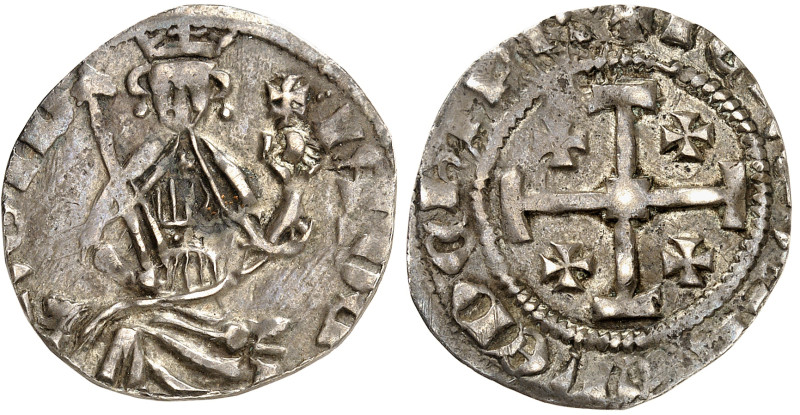 Royaume de Chypre

Jacques 1er (1382-1398)

 Gros d’argent – ND

 Rare.
...