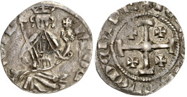 Royaume de Chypre

Jacques 1er (1382-1398)

 Gros d’argent – ND

 Rare.

 3.28g – Metcalf manque cf 109 – Schl. manque cf. VII, 7

 TB à TTB...