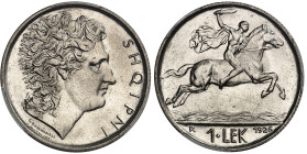 Albanie

Ahmed Zogu (1925-1939)

1 lek en nickel - 1926 R Rome

Rarissime dans cette qualité.

Le plus haut grade.

FDC Exceptionnel - PCGS ...