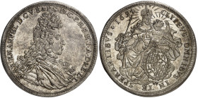 Allemagne - Bavière

Maximilien II Emmanuel (1679-1726)

 Thaler en argent – 1694 Munich

 Magnifique exemplaire.

 Rare.

 28.97g – KM 363....