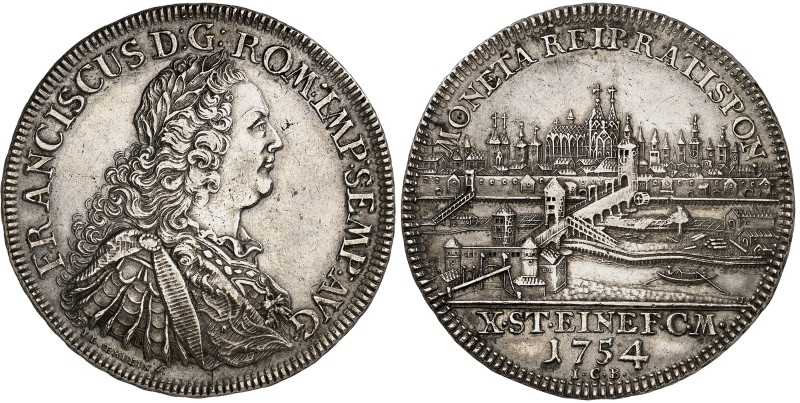 Allemagne - Ratisbonne

Ville Libre

Thaler en argent – 1754 ICB Ratisbonne ...