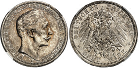 Allemagne - Prusse

Guillaume II (1888-1918)

3 marks - 1912 A Berlin

Magnifique exemplaire d'une qualité remarquable.

Erreur de virole.

...