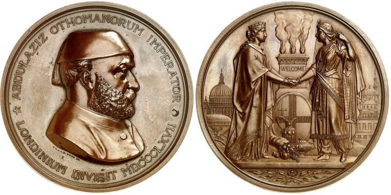 Angleterre

Abdul Aziz (AH 1277-1293 / 1861-1876).

Médaille en cuivre pour ...