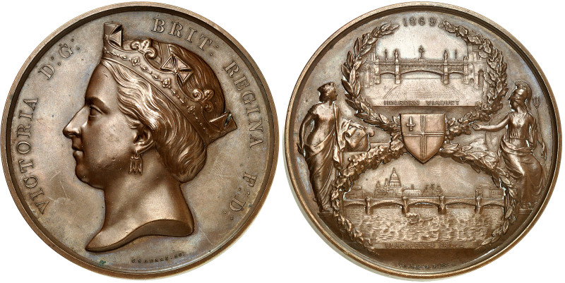 Angleterre

Victoria (1837-1901)

 Médaille en bronze - 1869

 Commémore l...