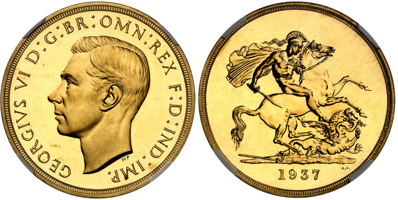 Angleterre

Georges V (1910-1936)

Épreuve en or sur flan bruni du 5 souvera...