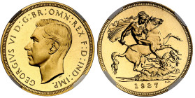 Angleterre

Georges VI (1936-1952)

 Épreuve en or sur flan bruni du souverain – 1937

 Magnifique exemplaire.

 Très rare dans cette qualité....
