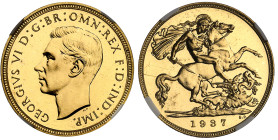 Angleterre

Georges VI (1936-1952)

 Épreuve en or sur flan bruni du 1/2 souverain – 1937

 Magnifique exemplaire.

 Rare.

 7.98g - KM 858 ...