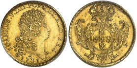 Brésil

Jean V (1706-1750)

12.800 reis en or - 1731/0 R Rio

Très rare et d'une qualité remarquable.

Le plus bel exemplaire gradé, le seul e...