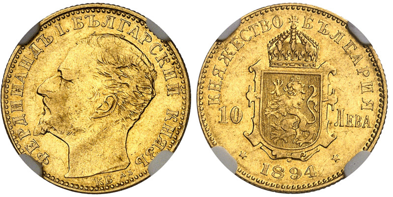 Bulgarie

Ferdinand Ier (1887-1918)

10 leva en or - 1894 KB

6.45g - KM 2...
