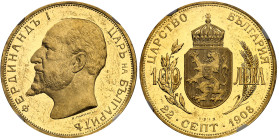 Bulgarie

Ferdinand Ier (1887-1918)

100 leva en or - 1912

D'aspect flan bruni.

Rarissime dans cette qualité.

 

32.25g - KM 34 - Fr. 5...