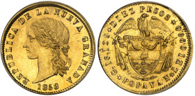 Colombie

10 pesos en or - 1858 Popayan

Frappé au poids et titre d'un 50 francs.

Très rare et d'une qualité exceptionnelle.

Exemplaire de l...