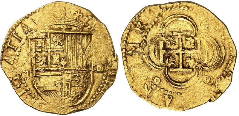 Espagne

Philippe II (1556-1598)

 4 escudos en or – ND S D (carré) Séville...