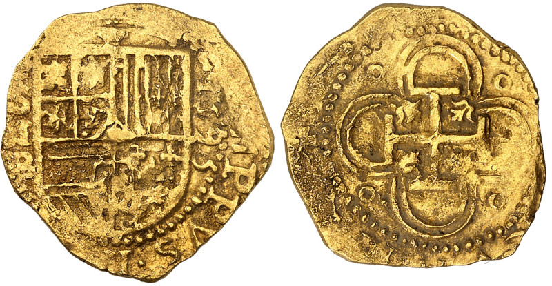 Espagne

Philippe II (1556-1598)

2 escudos en or – 1595 S B Séville

 Mag...