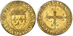 France

Louis XII (1498-1514)

Écu d'or au soleil - (25 avril 1498) - Ancre à l'avers et au revers, Bayonne 

Magnifique exemplaire frappé sur f...