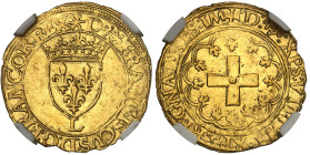 France

François Ier (1515-1547)

Écu d'or à la croisette - 1er type - émission du 19 mars 1541- L Bayonne

Magnifique exemplaire.

3.43g - Du...