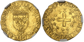 France

François Ier (1515-1547) 

Écu d'or à la croisette - 1er type - (19 mars 1541) M et point 5ème Toulouse 

Magnifique exemplaire. 


...