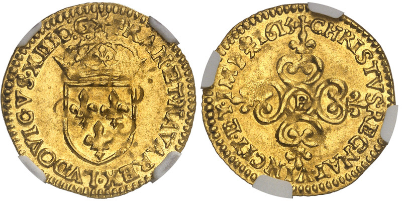 France

Louis XIII (1610-1643)

 Écu d'or au soleil - 1615 B Rouen

Magnif...