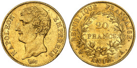 France

Consulat (1799-1804)

20 francs en or - An 12 Paris

6.43g - G. 1020 - F. 510.2

Superbe - AU