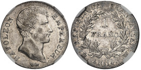France

Consulat (1799-1804)

 Franc – An 14 MA Marseille

 Rarissime et magnifique exemplaire.

 Le plus bel exemplaire gradé et connu.

 5...