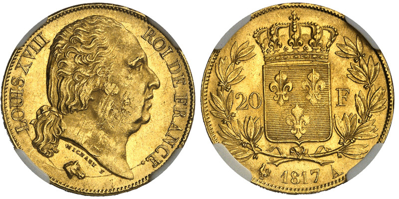 France

Louis XVIII (1814-1824)

20 francs en or - 1817 A Paris

D'une qua...