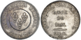 France

Louis XVIII (1814-1824)

5 francs (module) - 1814

Tranche inscrite en creux.

25.0g - V.G. 2355 - Maz. 769

Frappe d'Epreuve - PCGS...