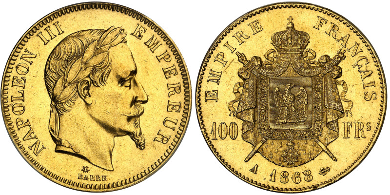 France

Napoléon III (1852-1870) 

100 francs en or - 1868 A Paris 

32.25...