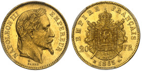 France

Napoléon III (1852-1870)

20 francs en or - 1865 BB Strasbourg

Bel exemplaire.

6.45g - G. 1062 - F. 532.12 - Fr. 585 

Pratiquemen...