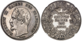 France

Napoléon III (1852-1870)

Double taler - ND - F. KORN.



42.03g - Maz. 1748b - V.G. 3588

Superbe à FDC - NGC MS 61