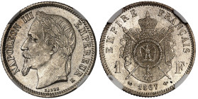 France

Napoléon III (1852-1870)

1 franc - 1867 K Bordeaux 

Magnifique exemplaire.

5.0g - G. 463 - F. 215

FDC - NGC MS 65