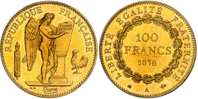 France

IIIème République (1871-1940)

100 francs en or - 1878 A Paris

Le deuxième plus haut grade.

32.25g - G. 1137 - F. 552.1 - Fr. 590
...