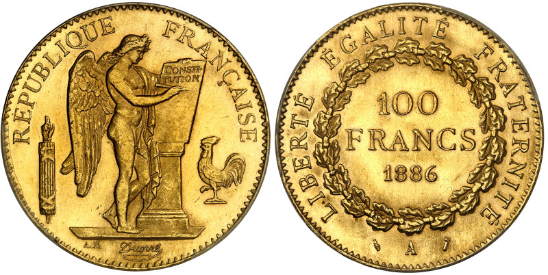 France

IIIème République (1871-1940)

100 francs en or Génie - 1886 A Paris...