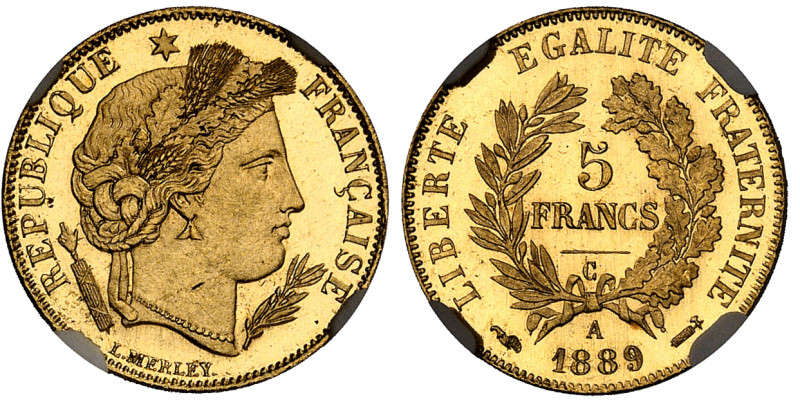 France

IIIème République (1871-1940)

Épreuve sur flan bruni du 5 francs Cé...