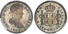 Guatemala

Ferdinand VII (1808-1821)

Réal en argent - 1820 NG M

Rare dans cette qualité.

Magnifique patine.

Le plus bel exemplaire gradé...