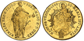 Hongrie

Ferdinand V (1835-1848)

Ducat en or - 1848 KB Kremnitz - "SZ . MARIA"

Rare dans cette qualité

3.49g - KM 433 - Fr. 227

Superbe ...