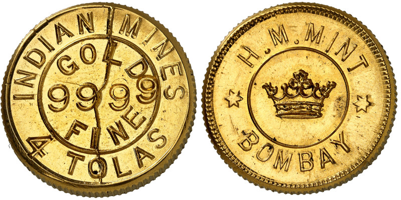 Indes Britanniques

4 tolas en or 999.9 - ND Bombay - H.M Mint

Indian Mines...