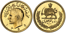 Iran

Mohammad Reza (1320-1358 SH / 1941-1979)

 2 ½ pahlavi en or – (1355 SH – 1976)

 Magnifique exemplaire.

 Rare dans cette qualité.

 ...