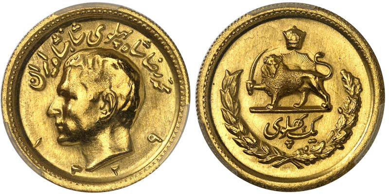 Iran

Mohammad Reza (1320-1358 SH / 1941-1979)

 Pahlavi en or – (1329 SH / ...