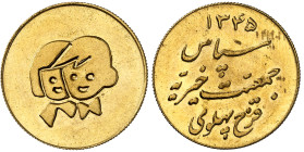 Iran

Mohammad Reza (1320-1358 SH / 1941-1979)

 Jeton en or – 1345 SH / 1966

 Probablement remis par Farah Pahlavi en remerciement à un donate...