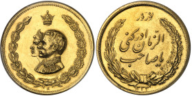 Iran

Mohammad Reza (1320-1358 SH / 1941-1979)

 Médaille en or - SH 1333 / 1954 

Célèbre le nouvel an perse "Nowruz Day".

Bustes à gauche, ...