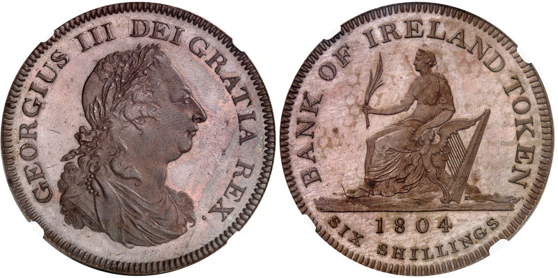 Irlande

Georges III (1760-1820)

Epreuve sur flan bruni en cuivre bronzé du...