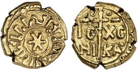 Italie - Sicile

Guillaume II (1166 - 1189)

Multiple de tari en or - ND Messine ou Palerme 

Magnifique exemplaire.

Très rare dans cette qua...