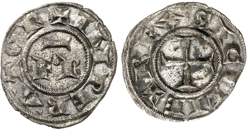 Italie - Sicile

Frédéric II de Hohenstaufen (1198-1250)

 Denier en argent ...