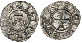 Italie - Sicile

Frédéric II de Hohenstaufen (1198-1250)

 Denier en argent – ND Messine ou Brindisi

 Magnifique exemplaire.

Rare dans cette...