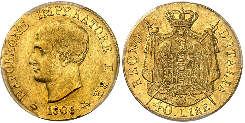 Italie - Lombardie

Napoléon Ier (1805-1814) 

40 lires en or - 1808 sans le...