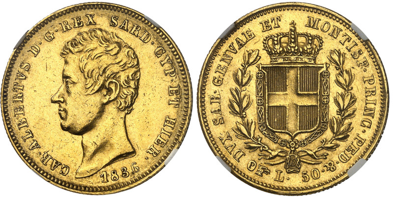 Italie - Sardaigne

Charles-Albert (1831-1849)

50 lires en or - 1836 P Turi...