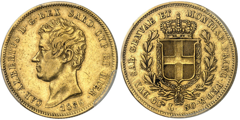 Italie - Sardaigne

Charles-Albert (1831-1849)

50 lires en or - 1836 P Turi...