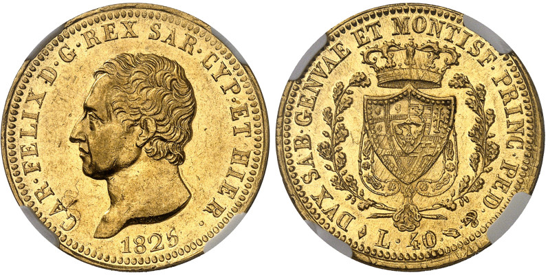 Italie - Sardaigne

Charles-Félix (1821-1831)

40 lires en or - 1825 L Turin...